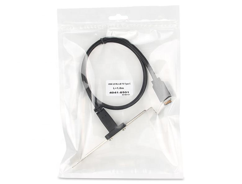 USB 3.1 Type-C Female Panel Mount to USB Type E 20 Pin 10Gbps 0.5m 7