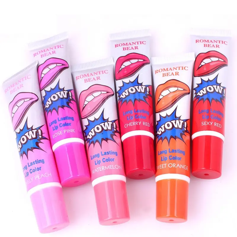 6Colors Sexy Waterproof Lipstick Peel Off Tint Long Lasting Lip Gloss Makeup 2