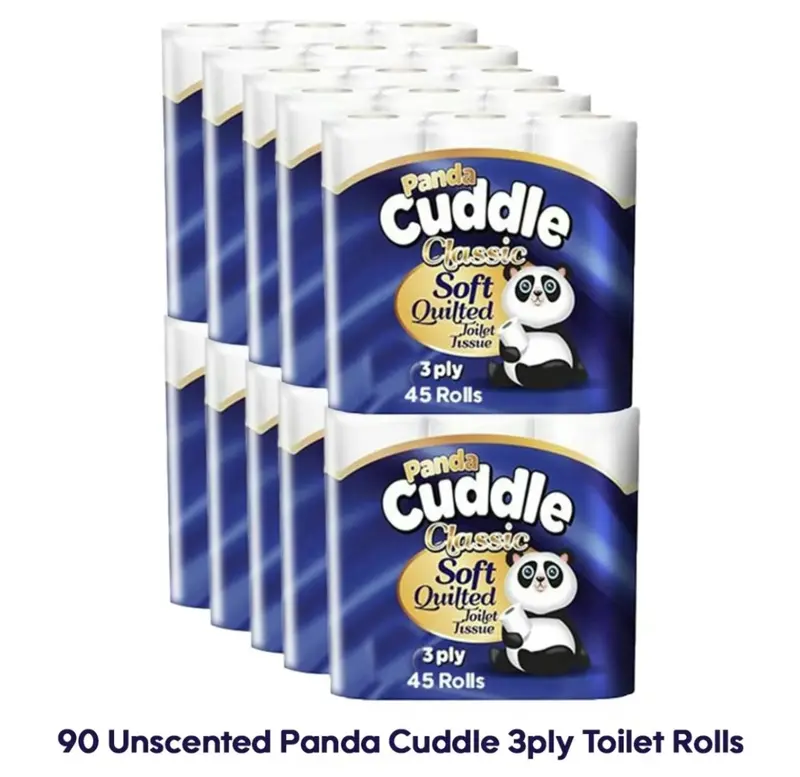 90 Bulk Buy Softesse Cuddle Unscented Soft Quilted Toilet Rolls-3ply Toilet Tissues 9*10 Pack Toilet Flushable Classic Soft Blue 0