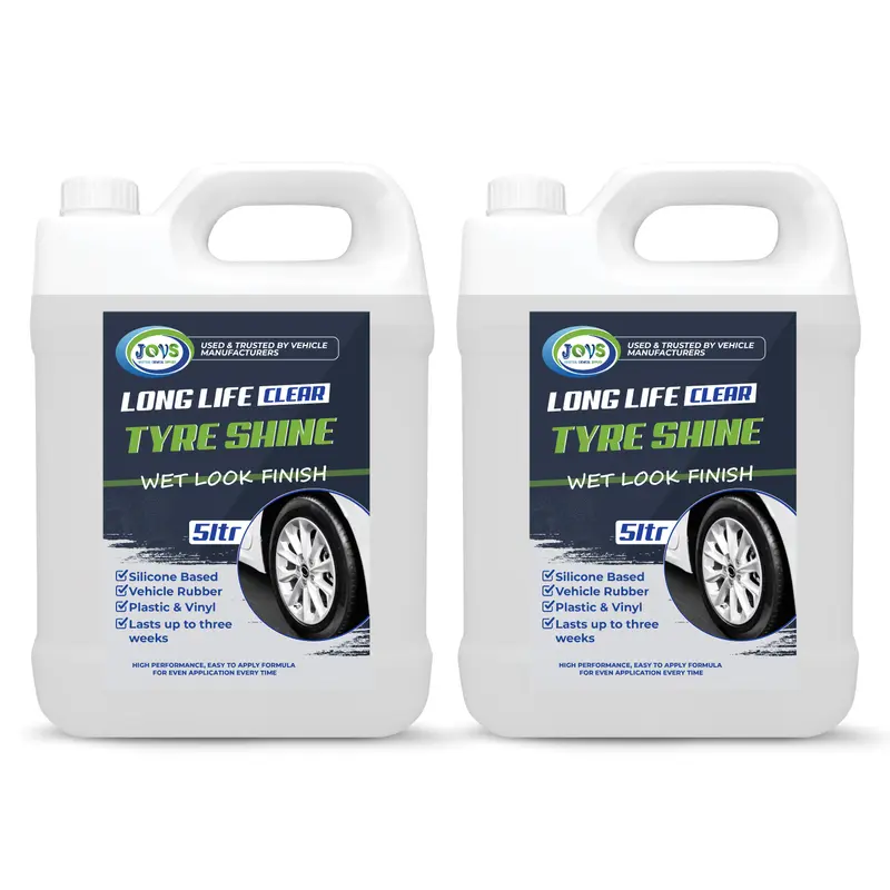 JOVS Tyre Shine Clear 5 , 2 X 5 And 4 X5 Litre - Premier Wet Look Tire Dressing Gel for Cars, Long-lasting Silicone Formula, Instant Sheen, Ultimate Tire Shine 1