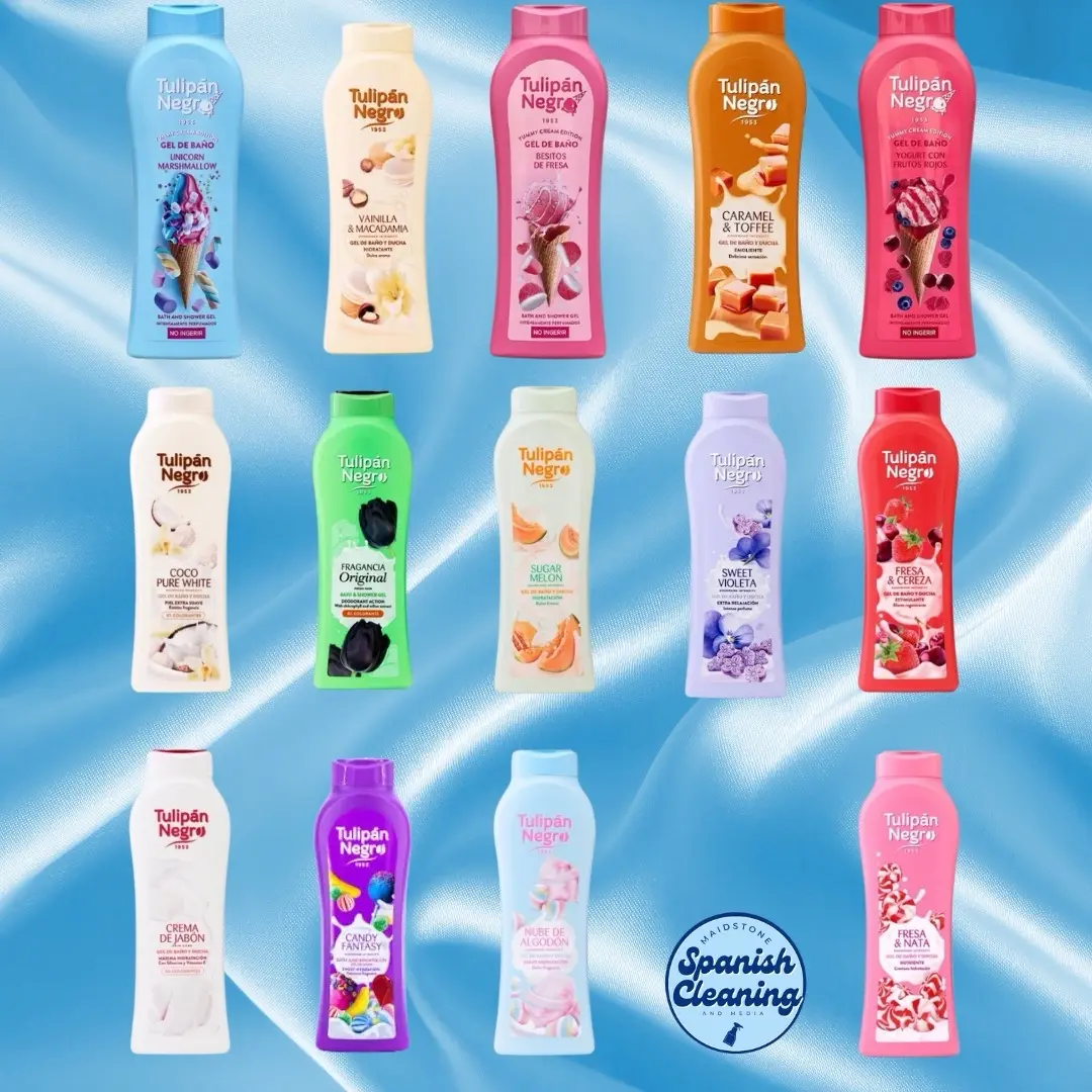 Tulipan Negro Shower Gel 650ml for Body Care and Body Wash - various scents available