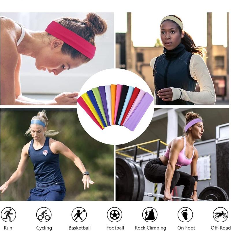 (Giveaway) Solid color High stretch headband Yoga Exercise Headband Hair accessories Absorbent Headband Headband with wide edge 2