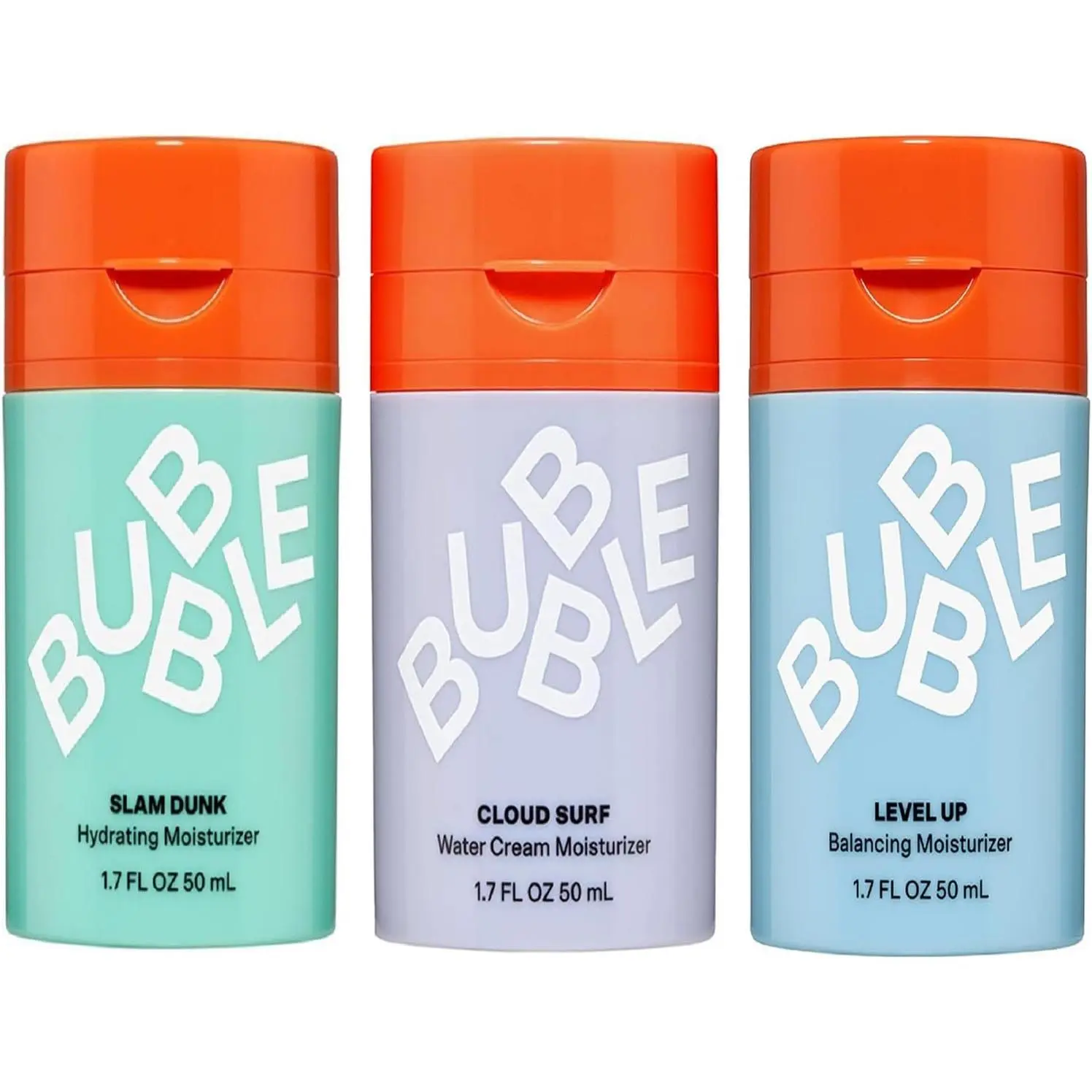 Bub~ble Skincare Slam Dunk Hydrating Face Moisturizing Cream for Normal to Dry Skin,Moisturiser Cream with Vitamin E+Aloe Vera Juice for Radiant Complexion Bounce Back Balancing (Style D, 3PCS) Daily Moisturizers Skin Repair Comfort Moisture Hydrate