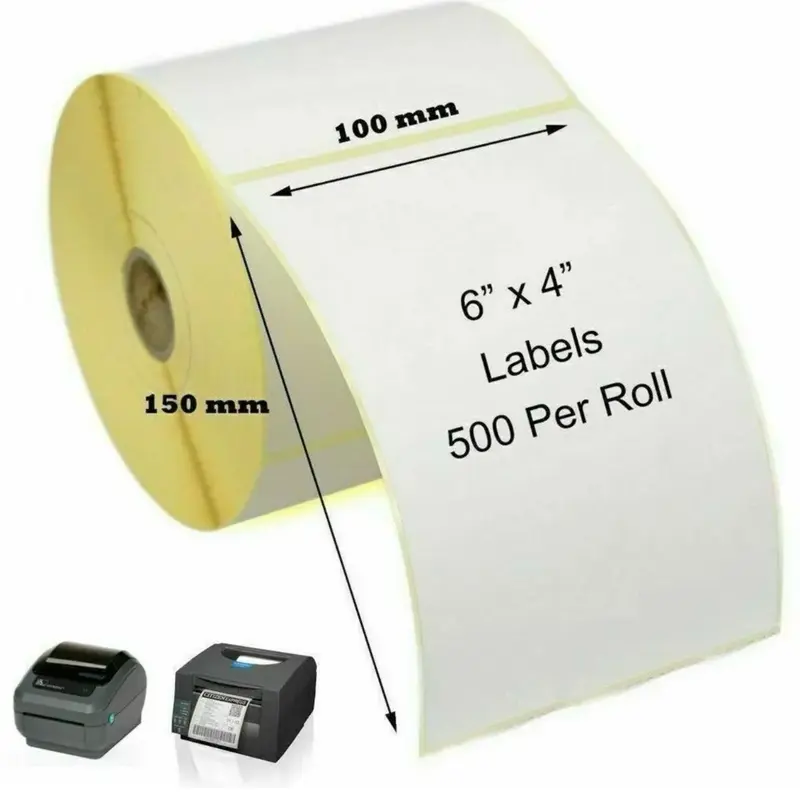 4x6 Inch Adhesive Direct Thermal address Shipping Labels, Paper Material, Easy to Print - Ideal for Mailing and Packaging 5