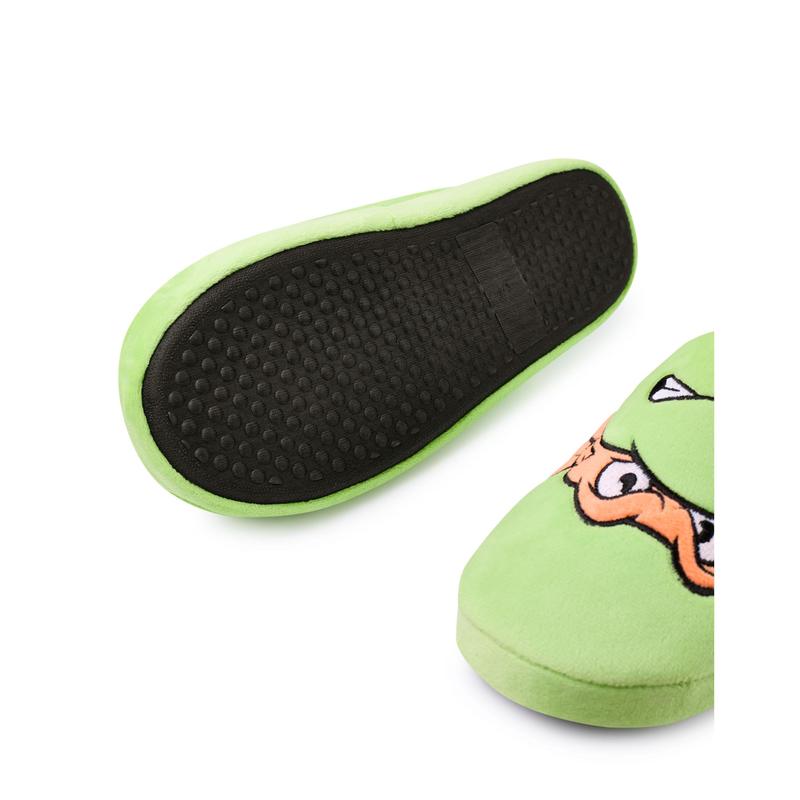 Vanilla Underground x Teenage Mutant Ninja Turtles Mens Green Character Face Mule Slippers 4