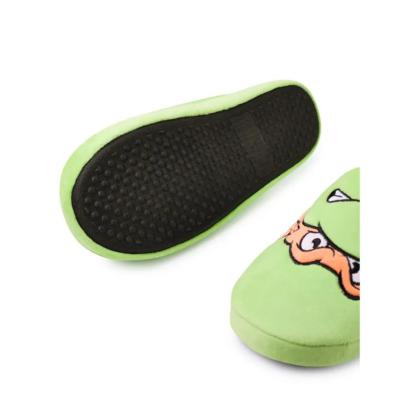 Vanilla Underground x Teenage Mutant Ninja Turtles Mens Green Character Face Mule Slippers 4