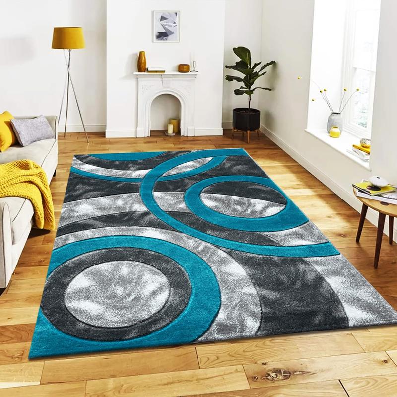 Modern Living Room Large Soft Fluffy Non Shed Anti Slip Dense Pile Modern Design Heavy Area Rug Carpet Mat for Bedroom 7