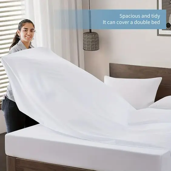 100% Microfiber Flat Bed Sheet 30cm Extra Deep Flat Bed Sheet Silky Soft Comfy & Breathable Luxury For All UK Size Thick Mattress Available in 4 Different Color flat sheets bed sheets 8