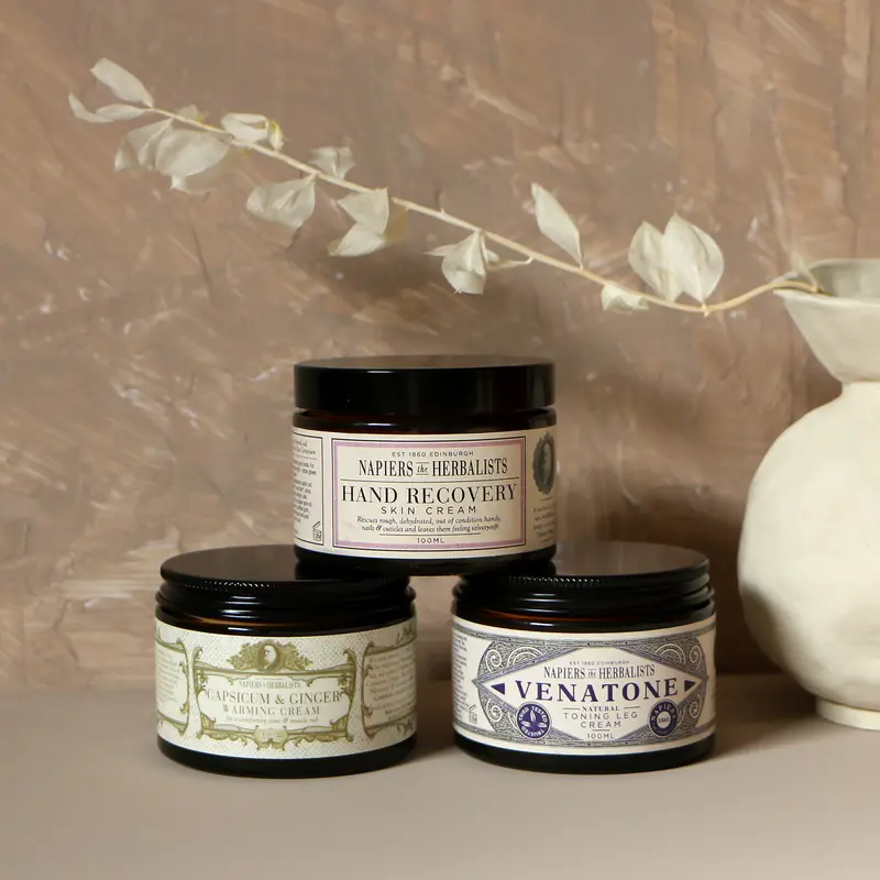 Napiers Hand Recovery Cream | A soothing rose geranium scented moisturizer containing coconut and sweet almond oil to rescue dry hands, nails & cuticles | Plants and botanics to hydrate and smooth | 3