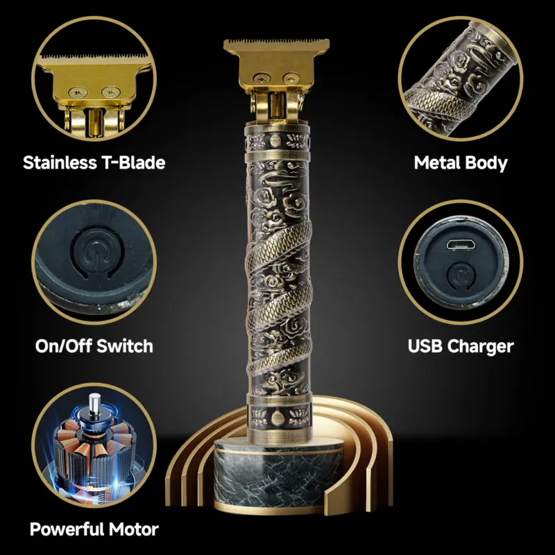Professional Men Hair Clippers Trimmer Machine Cordless Beard Electric Shaver UK Comfort Default 3