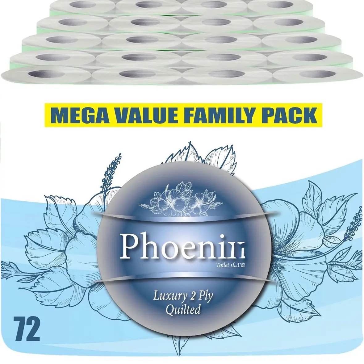 72 Rolls Premium Quilted Toilet Paper Ultra soft. Pack