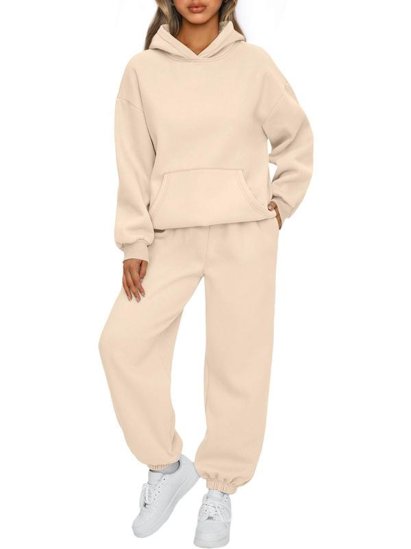 2024New FallWinter Women'S Two-Piece Casual Hoodie Tracksuit Pantsuit Womenswear Check Overalls Underwear 4