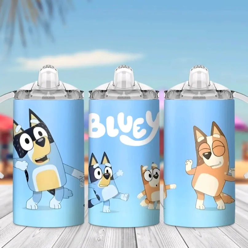 Personalised Bluey Sippy Cup - Stainless Steel Insulated Mug for Kids - Drinkware