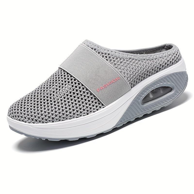 Lightweight & Breathable Spring Women's Mesh Sandals: Air Cushion Sole, Embroidered Embellishment, Casual Slip-on Mules 3