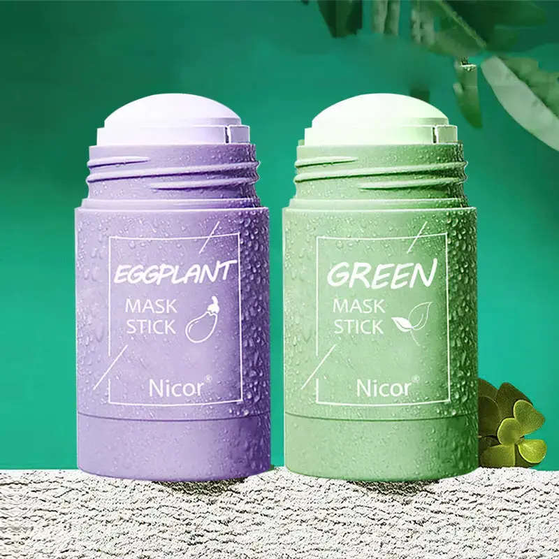 Cleansing Green Tea Mask Clay Stick Oil Control Anti-Acne Whitening Seaweed Mask Skin Care 0