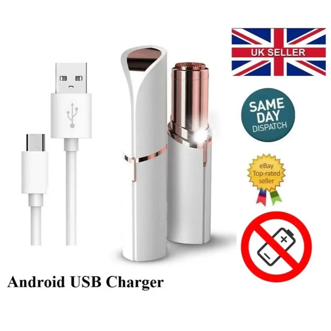 Women's Finishing Touch Painless Facial Hair Remover Discreet Pain-Free Epilator