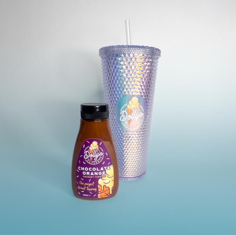 Dolly's 24oz Tumbler and Dessert Topping Bundle 7