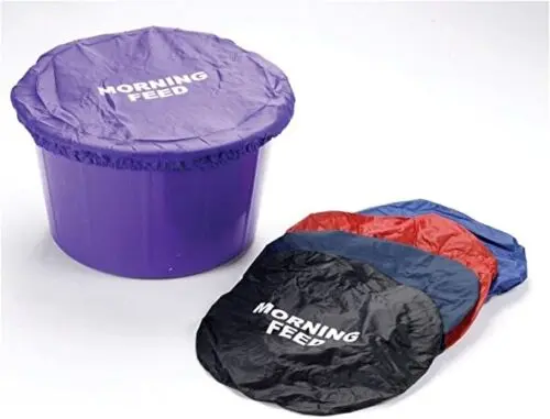 Horse Masters Elasticated Feed Bucket Cover Morning Evening