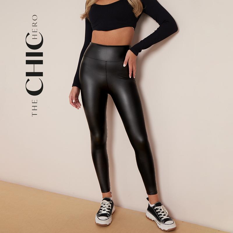 2025 ChicHero PU Stretchy Comfort Fabric PU Leggings 1