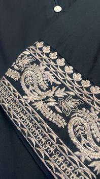 Product Review of SilayiPret Marina (Dhanak) Embroidered 2PC Dress - BB06 Black Kurta Casual from W**k 0