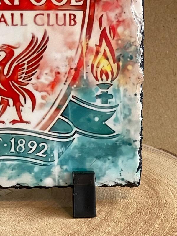 Liverpool Football Club - LFC Emblem Slate Plaque - Watercolour effect design - Decorative Gift for him or her - Glossy LFC badge Print for any lover of the team 2