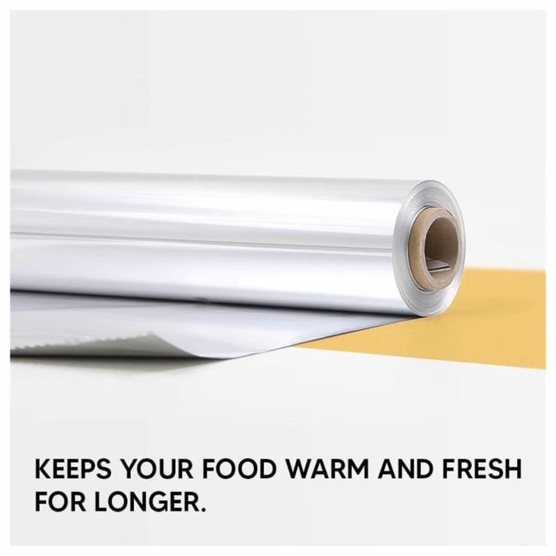 Pack of 5 Premium Quality Aluminum Kitchen Catering Tin Foil Rolls, 300mm x 12m 12" inches Cookware Disposable 1