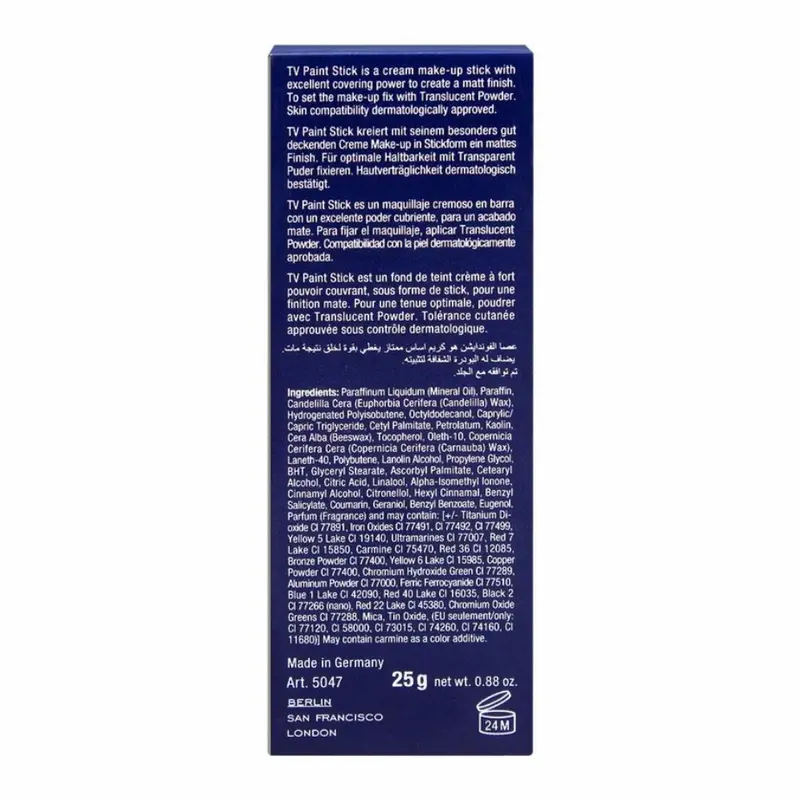 Kryolan TV Paint Stick - All colours - High pigment Long-Lasting professional makeup Matte Finish Concealer Contour Foundation Cosmetic Creamy concealer  full  coverage ultra  cover  concealer 5