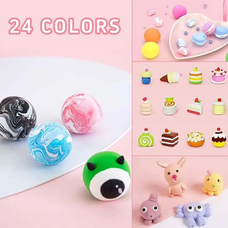 24 Color Air Drying Clay Set, ultra light clay belt carving tool - perfect for DIY crafts and novelty toys 1