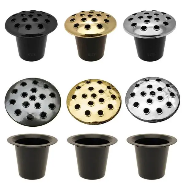 2 x (Pair of) Black, Silver or Gold Memorial Grave Vase & Lid for Fresh & Artificial Flowers Pot