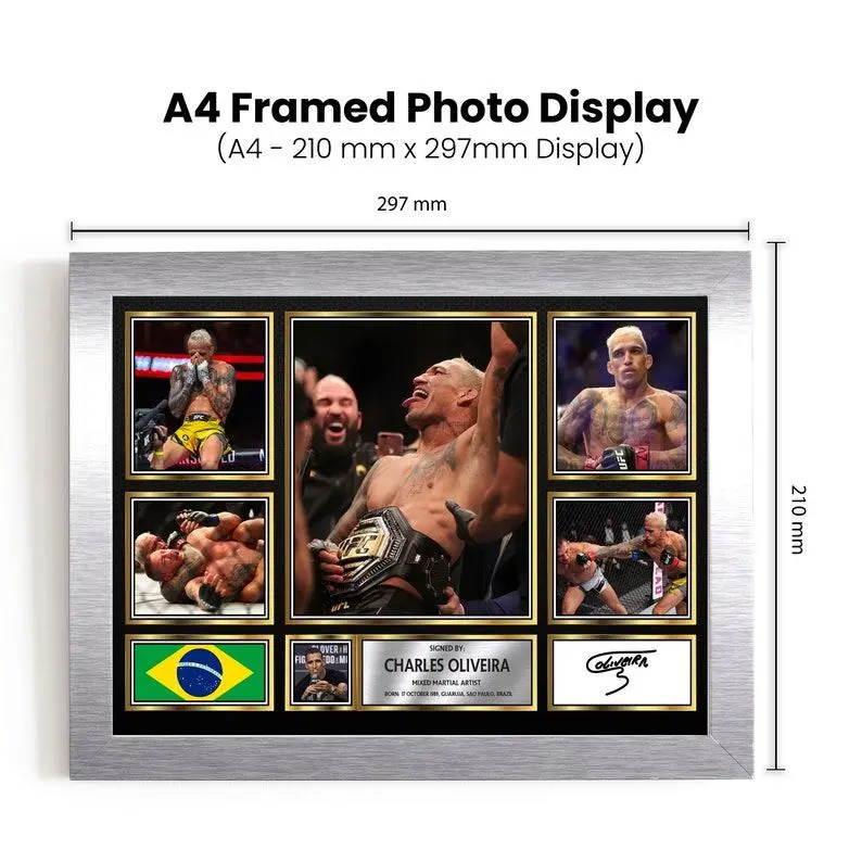 Charles Oliveira UFC Fighter Signed Autographed Limited Edition Poster Print Boxing MMA Gift Optional