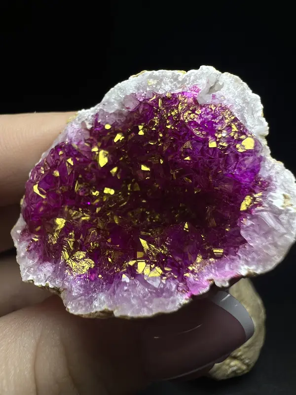 Medium Dyed Pink Clear Quartz Crystal Geode- Sold Individually, Home Décor, Crystal Healing, Gift 3