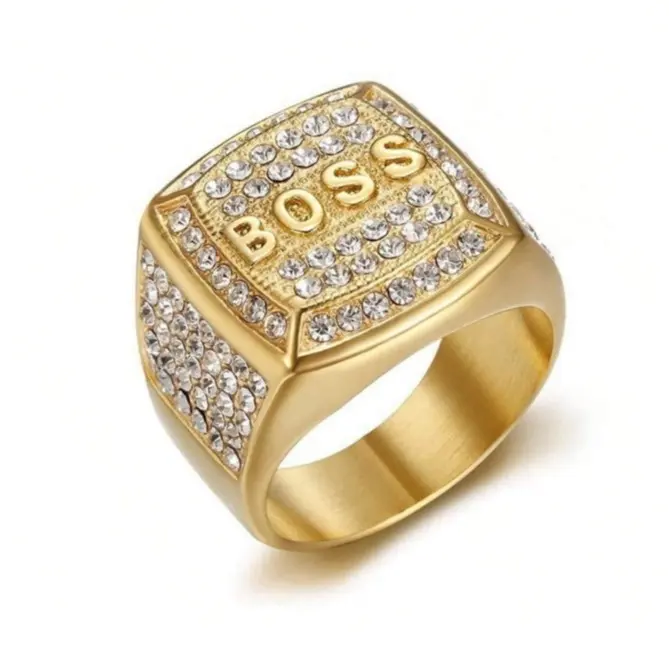 Men's Floral Motif Synthetic Red Ruby Yellow Engagement/Wedding Ring for Couples