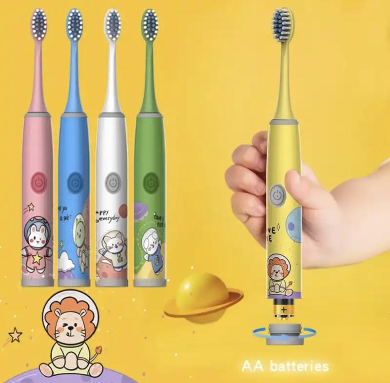 Product Introduction of 1 Set Electric Toothbrush, Space Series, Kids Battery Operated, Brush Heads, Soft Bristles, Smart Brushing, One-Button Start, Oral Care, Gum Health, Battery Powered, No Batteries Included 5