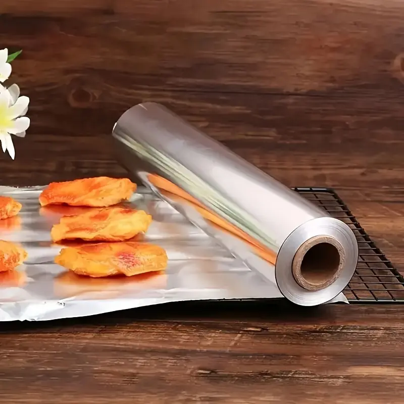 393.7 Inch Heavy Duty Aluminum Foil Roll - Disposable, Portable, High-Temperature Resistant Food Wrapping Paper for Grilling, Baking, Picnic, Kitchen 1