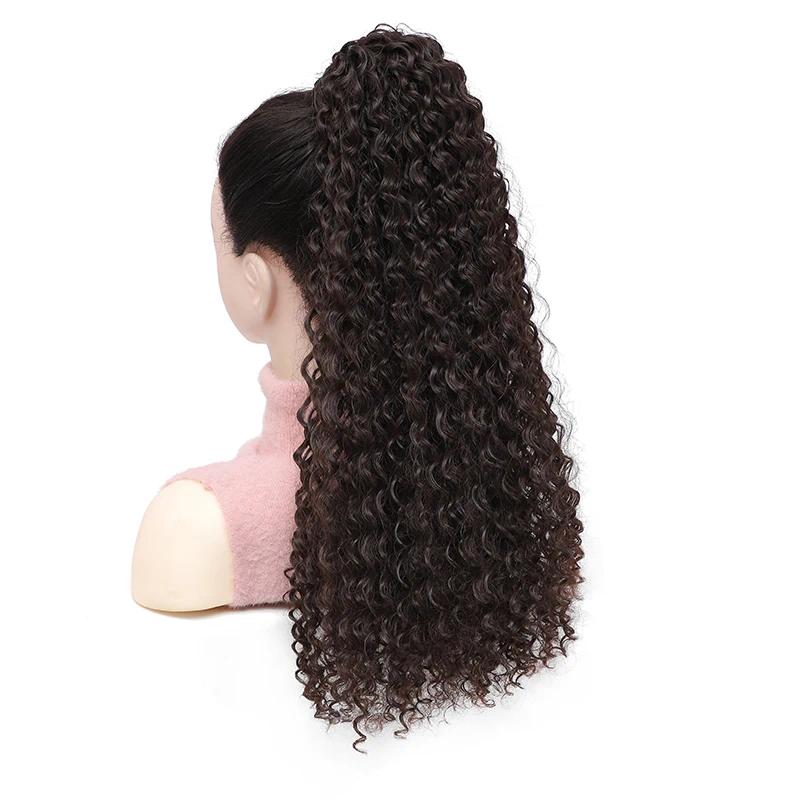 Product Introduction of Long Fluffy Curly Hair Ponytail for Women Synthetic Kinky Curly Ponytail Hair Extensions 20 Inch Afro Curly Hairpieces Fake Tail hair  extensions 5