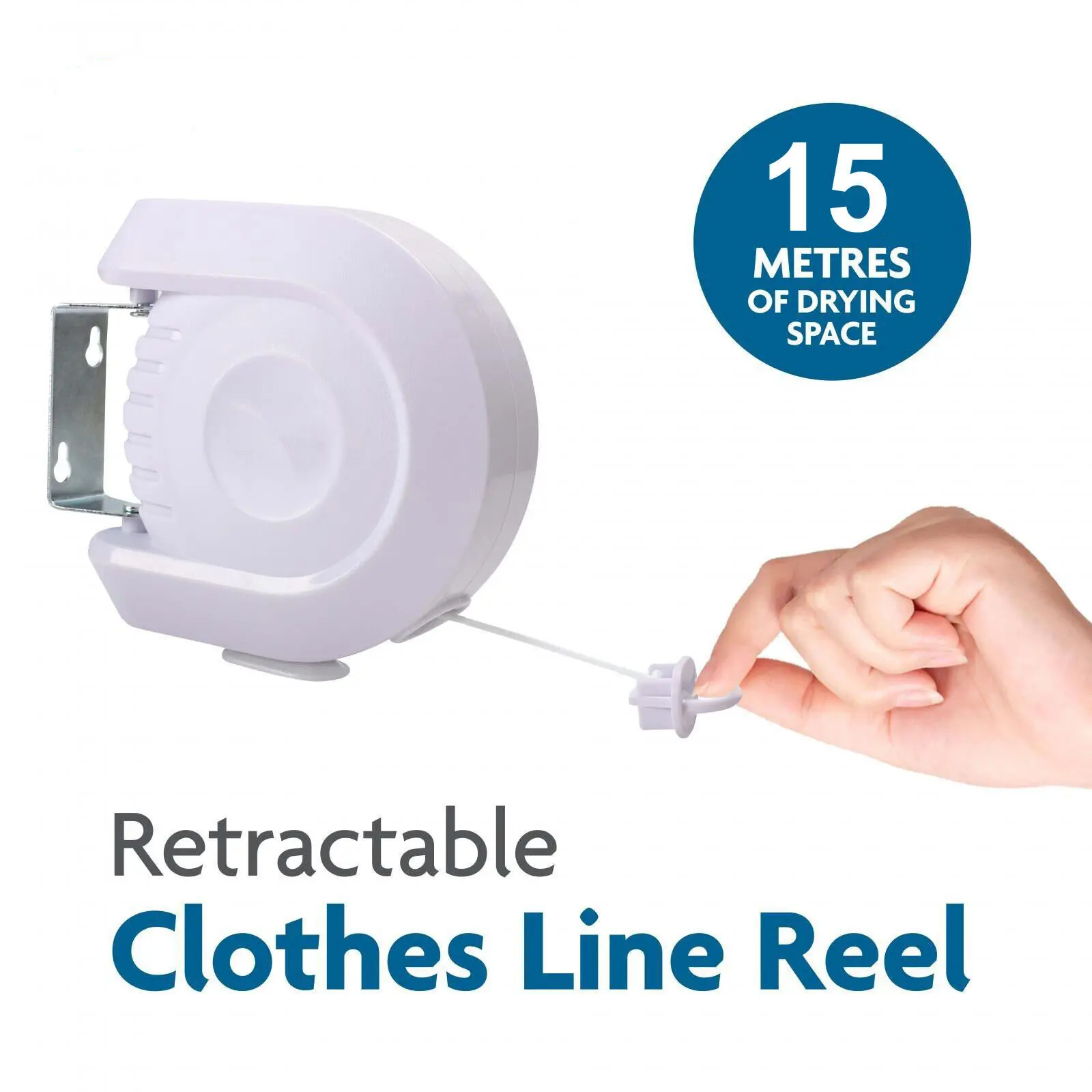MMWZ 15m Retractable Washing Line Reel Premium Heavy Duty Indoor Outdoor Dryer Space Extendable Portable Clothesline Pulley Kit #tiktokmademebuythis #tiktokmademebuyit #clothline #clothdryer #dryingline #dryer #washingline #clothrope #dryingrope #viral