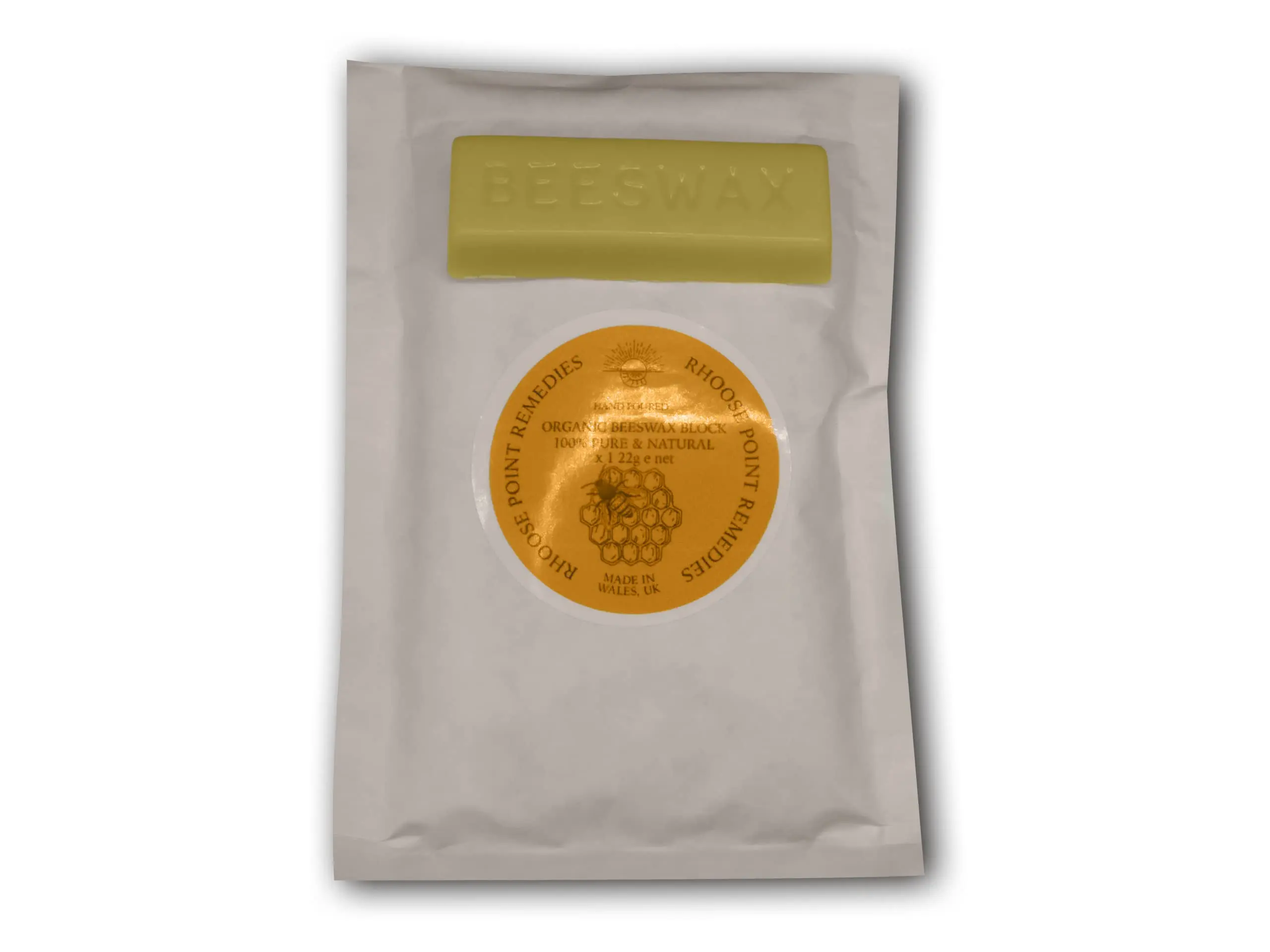 Rhoose Point Remedies Pure & Organic Beeswax Blocks for Candle Making, Wood & Leather Polish, Skincare Cream, Lotion & Wraps, Natural & Sustainable - UK-Based - 180g
