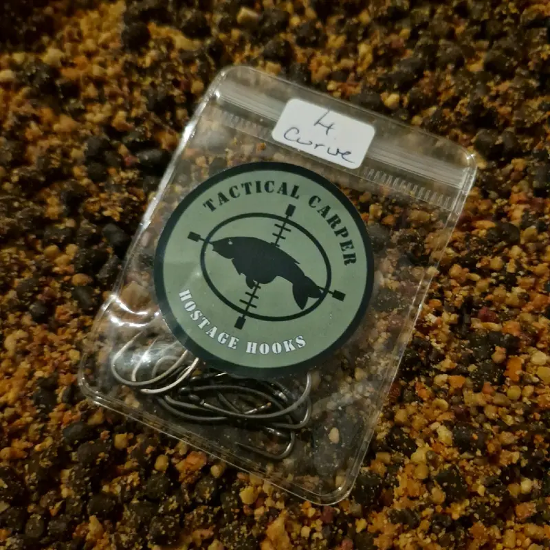 Tactical Carper Hostage Hooks Size 4 Curve Shank - Pack of 10 3
