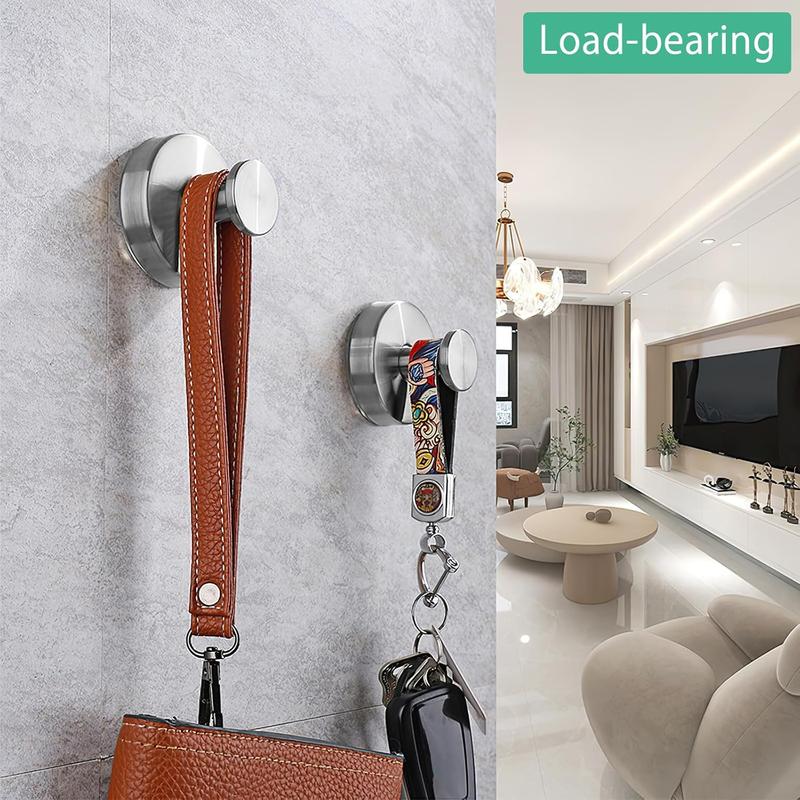 2 Pcs Vacuum Suction Cup Hooks, Reusable Heavy Duty Towel Suction Cup, Waterproof Removable ABS Suction Hooks for Bathroom Kitchen Bedroom 3