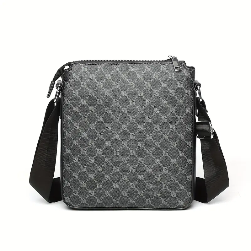 1 pza bolso bandolera Retro de PU, bolso de hombro de moda Simple, opción Ideal para regalo, para hombre de negocios 7