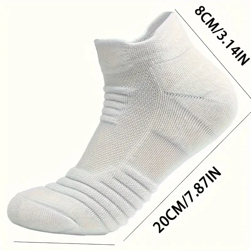 4pairs, Men's Thickened Towel Bottom Sweat-absorbing Socks Non-slip Breathable Shock-absorbing Sports Outdoor Socks 2