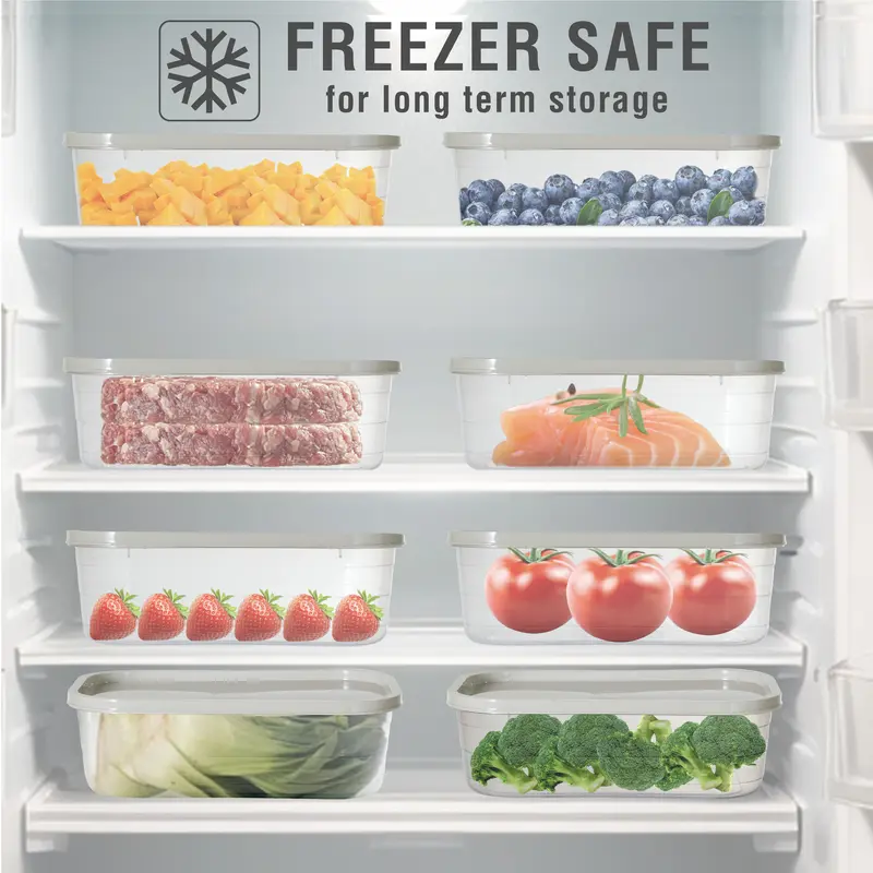 Food Storage Containers Set 10 Pack 880ml & 5 Pack 1250ml Airtight Leak-Proof Meal Prep Containers BPA-Free Microwave Freezer & Dishwasher Safe Durable Food Boxes for Easy Storage Kitchen Utensils Lids Lightweight Stackable 5