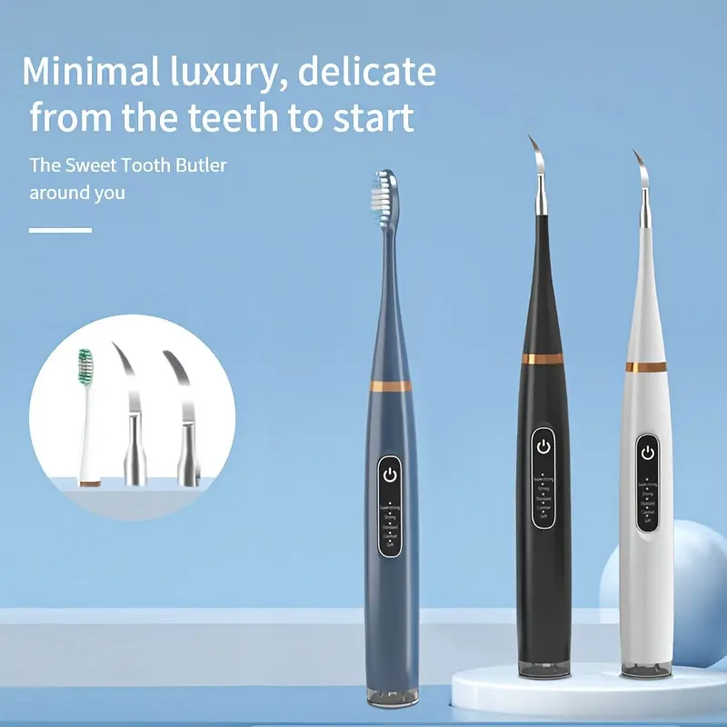 Rechargeable Portable Electric Toothbrush, Travel-Friendly Oral Care Beauty Kit With Replaceable Heads, Electric Teeth Cleaning Device Christmas Gift