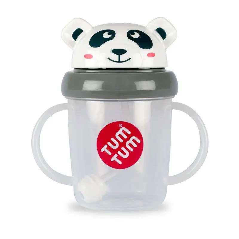 Tum Tum Pip Panda Tippy Up Cup Black and White Bottle Drinkware