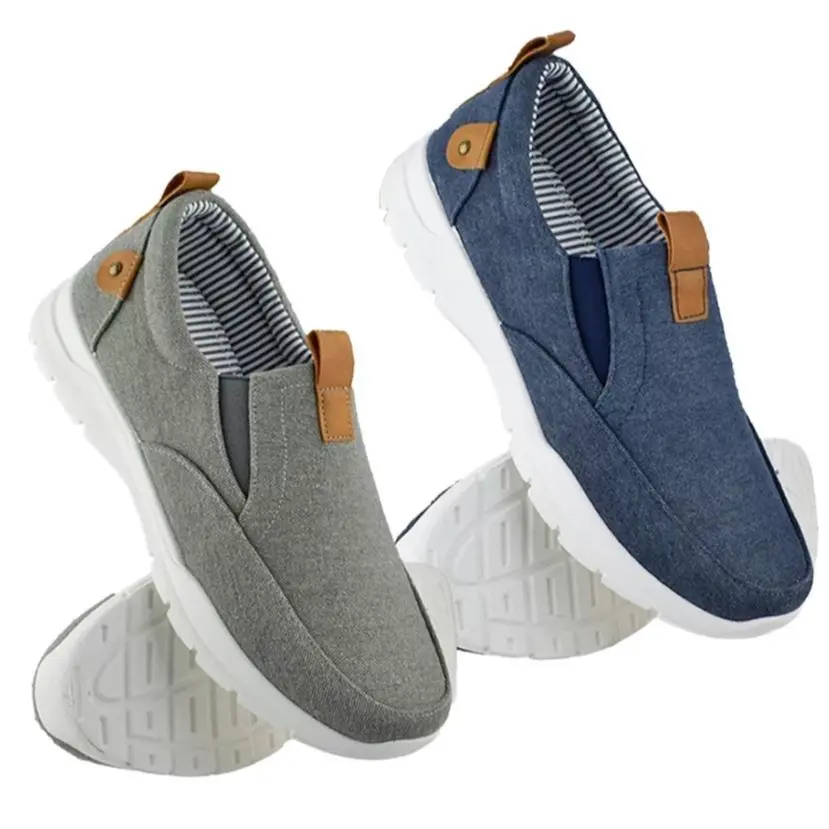 Mens Slip On Lightweight Comfort Walking Driving Casual Boat Deck Trainers Mens Casual Canvas Shoes Sneakers loafers men