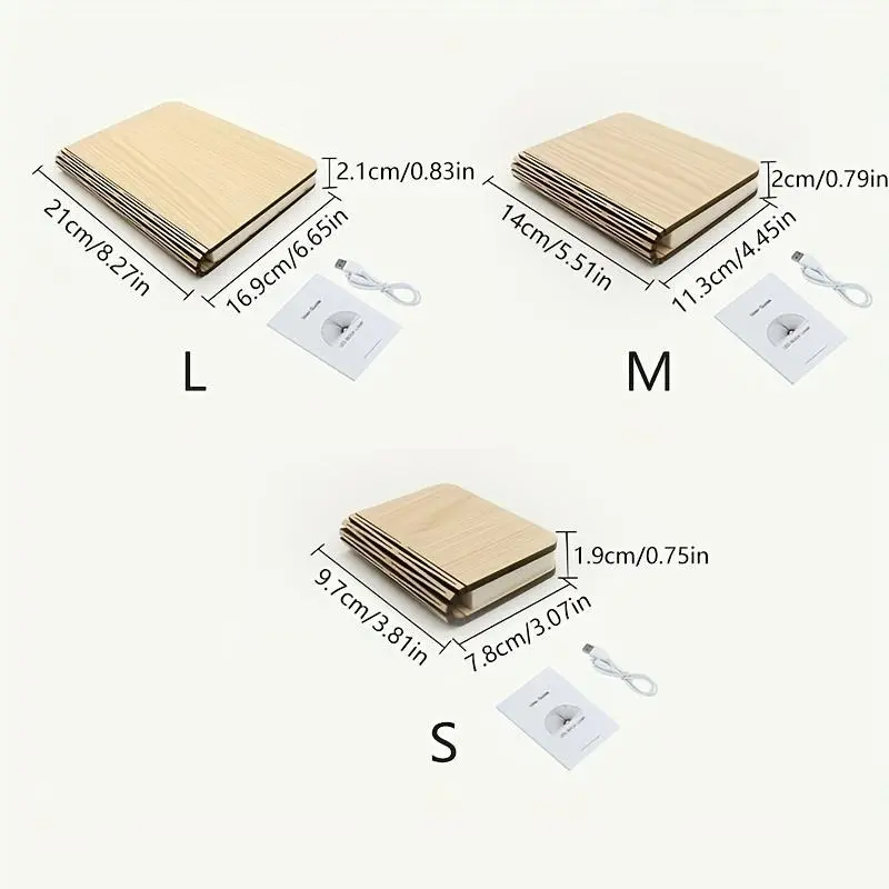 Rechargeable Folding Book Light - Energy-Efficient LED with Three-Color Changing, Soft Eye Protection, and USB Recharge - Perfect for Bedroom Decor, Event Holding, Shops, and Stores 1