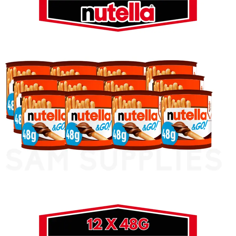 Nutella & Go! Hazelnut Chocolate Spread and Breadsticks Snack Pot 12 X 48G Bulk Pack 2