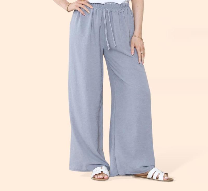 This That Fashion Women's Ladies Wide Leg Drawstring Palazzo Bottom Trouser Pant Womenswear 2