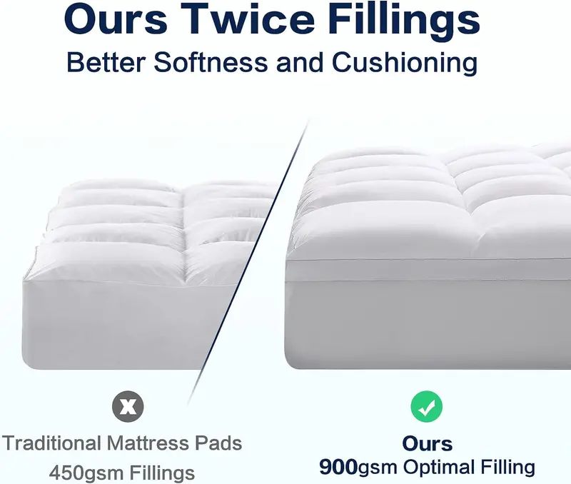 Hotel Quality Mattress Topper 10cm Deep Thick Single Double King Super King Soft mattress Topper Same day Shipping topper sale 3