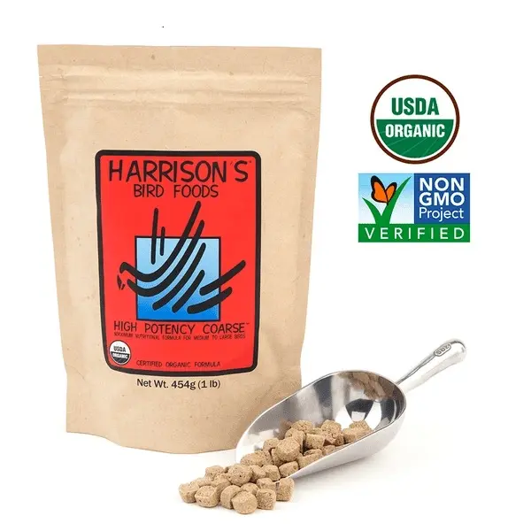 Harrisons HIGH POTENCY COARSE Complete Bird Food for Parrots, African Greys, Macaws, Cockatoos